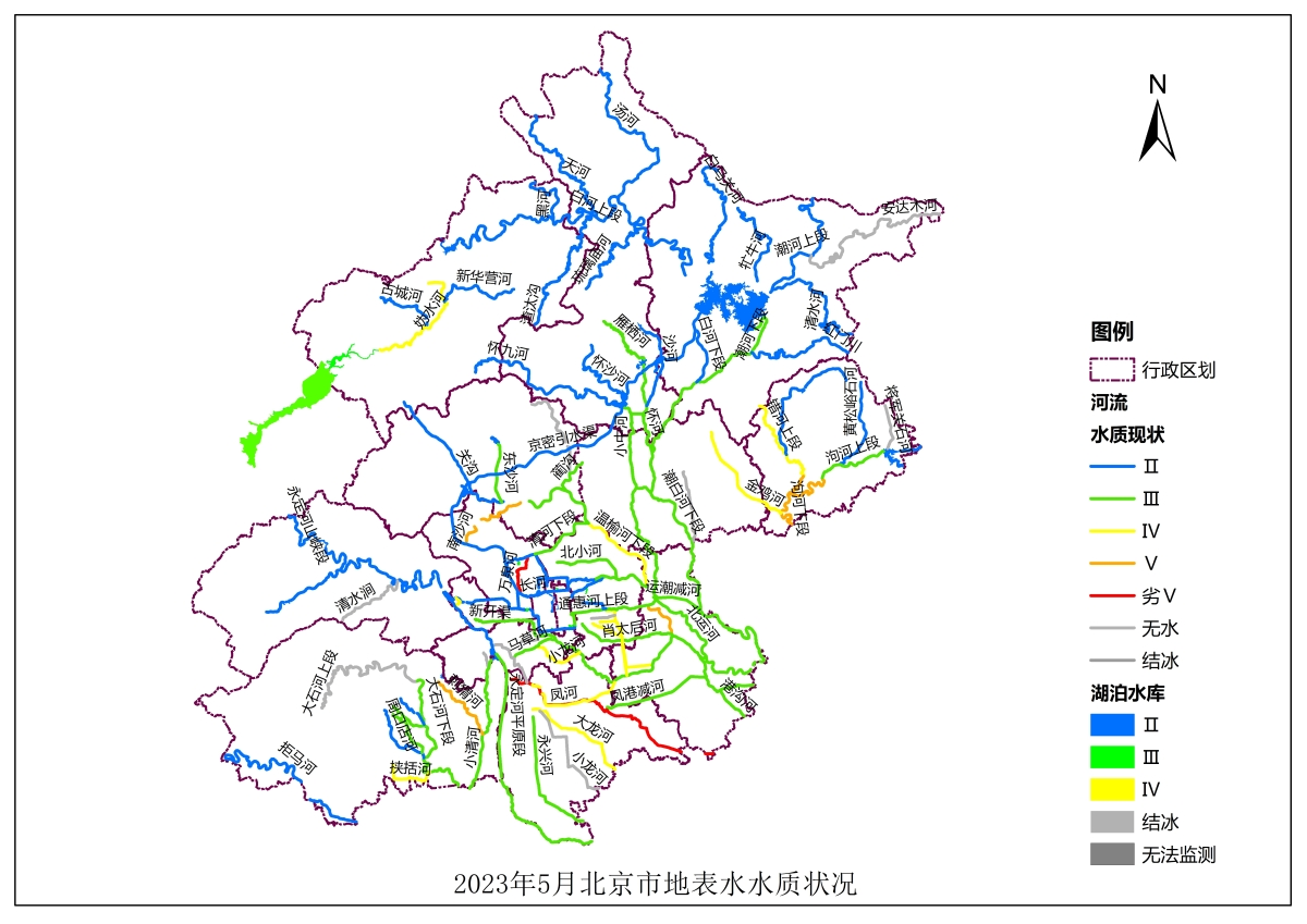 2023年5月份北京的河流水质状况