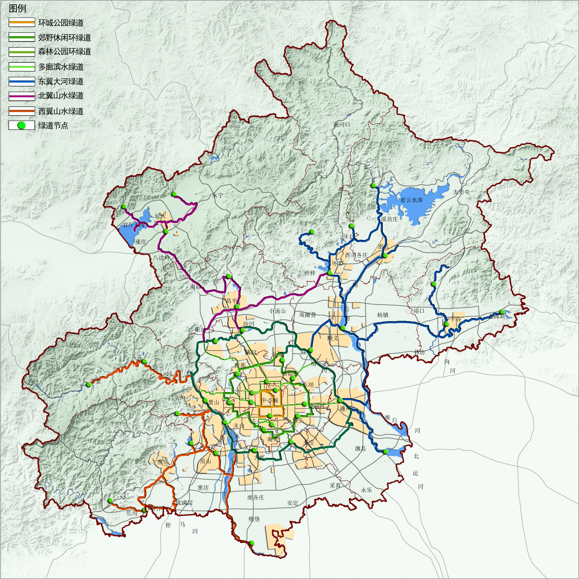 北京绿道地图