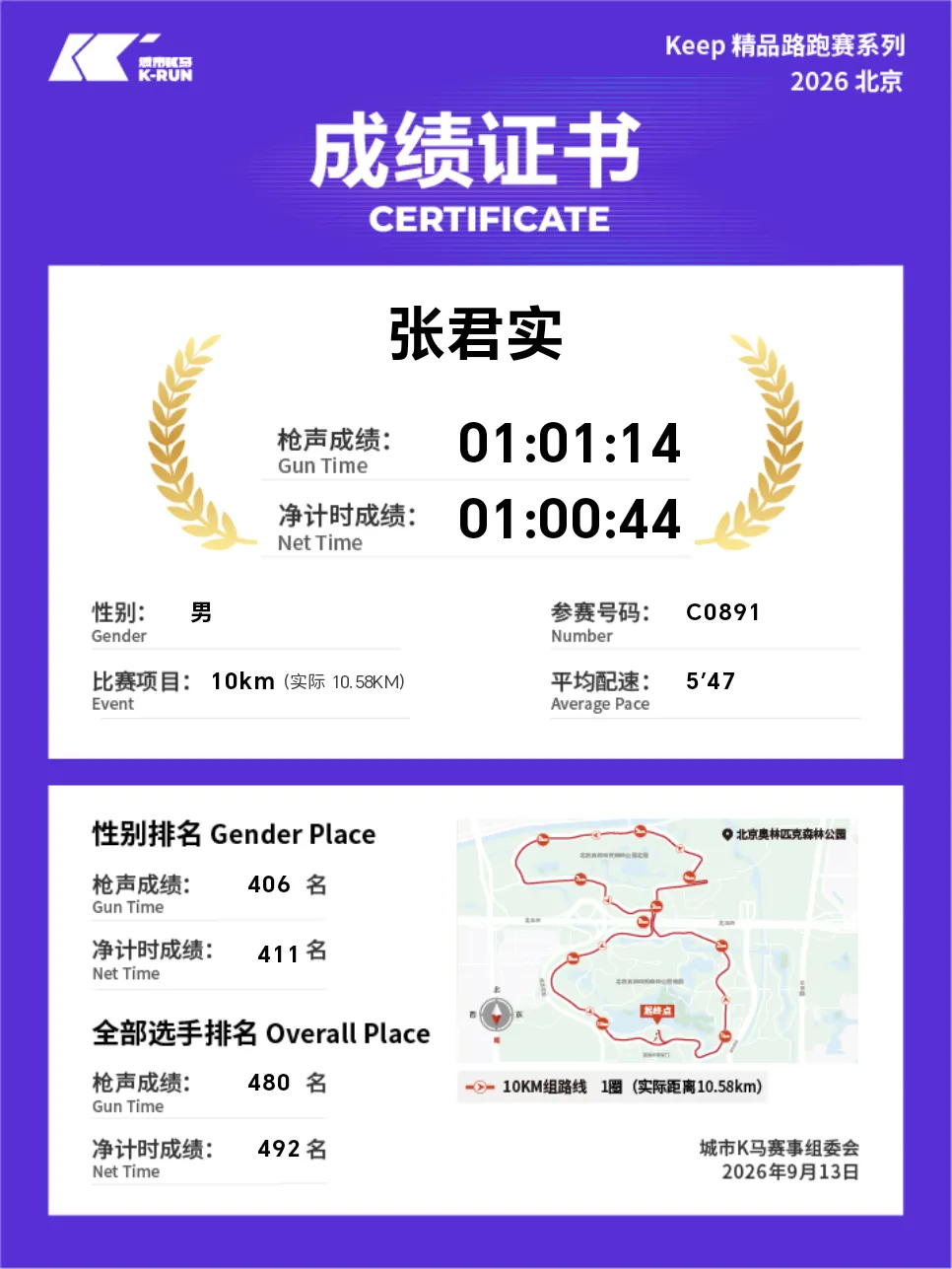 成绩证书