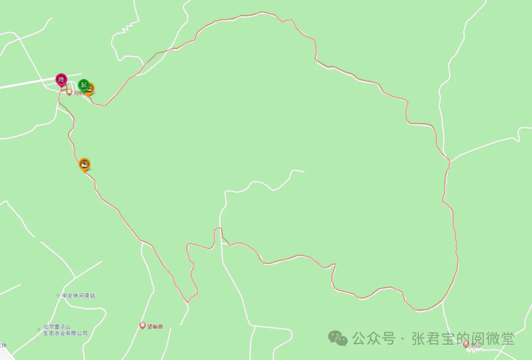 月明涧小环线轨迹